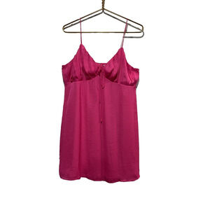 Naked Zebra Neon Pink Spaghetti Straps Oversized Dress Medium